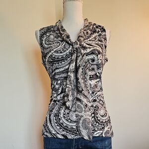 WHBM Paisley Print Sleeveless Top